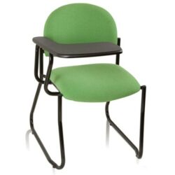 ST Vera Sled Base Round Back Fabric Upholstered Training Chair