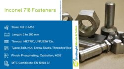 Inconel 718 Fasteners – Alloy 718 Hex Bolts Nuts