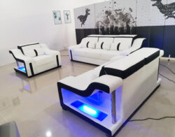 G8047D LEATHER LOUNGE WITH LED LIGHT