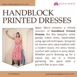 Shop Premium Handblock Printed Dresses Crafted with Traditional Art