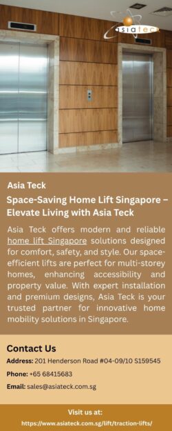 Space-Saving Home Lift Singapore – Elevate Living with Asia Teck
