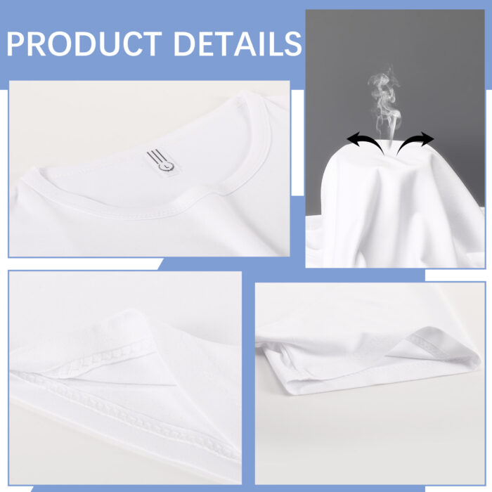 Sublimation Blank T-Shirts Round Collar Short Sleeves Adult White Polyester t Shirts