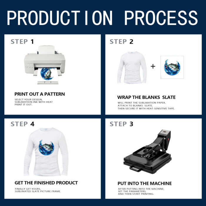 Sublimation Blank T-Shirts Round Collar long Sleeves Adult White Polyester t Shirts