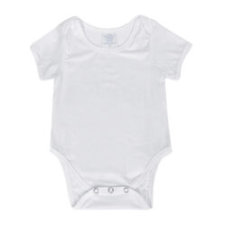 Sublimation Blanks baby undershirts,White Short Sleeve Polyester romper newborn t shirts