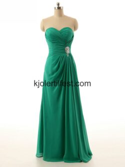 A-Linje Kjæreste Grønn Chiffon Selskapskjoler