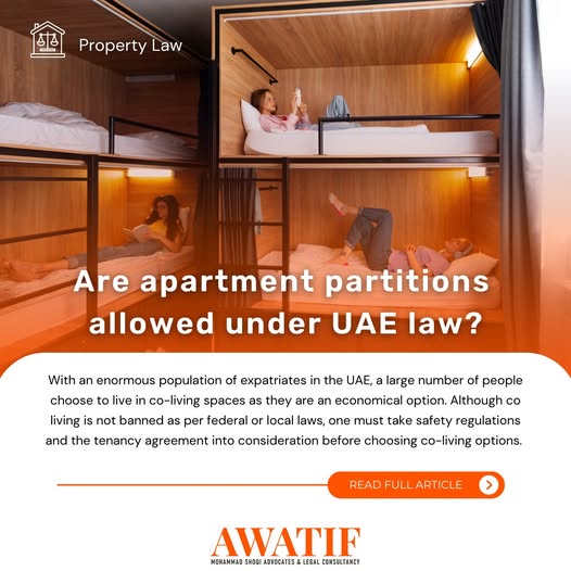 Are apartment partitions allowed under UAE law?
