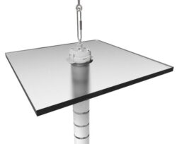 CM Axess Ceiling to Desk Kit With Floor Base