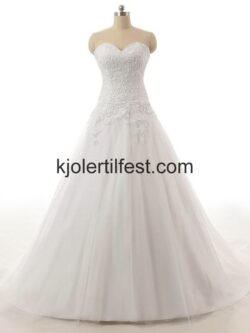 Hvit Ballkjole Kjæreste Tyll Brudekjoler