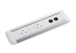 Centra In-Desk Unit with 2 GPO With Rotating Cover & 2 Data Provision