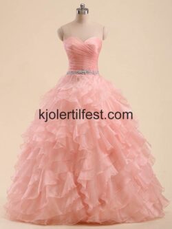 Kjæreste Gulvlengde Lange Organza Quinceanera Kjoler