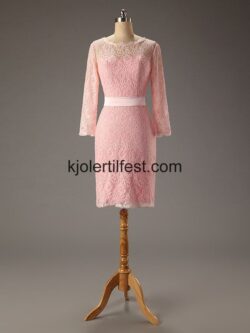 Lange Ermer Rosa Blonder Kjoler Til Brudens Mor