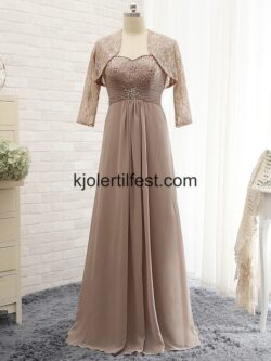 Lange Kjæreste Champagne Kjoler Til Brudens Mor