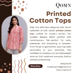 Explore Soft and Stylish Printed Cotton Tops Designed for Modern Women