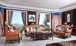 805 HANDCRAFTED SOLID WOOD LEATHER LOUNGE SUITE