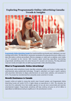 Exploring Programmatic Online Advertising Canada: Trends & Insights