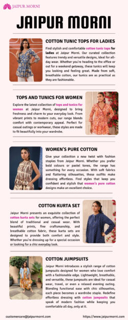 Shop Stylish and Comfortable Cotton Tunic Tops for Ladies Online Today
