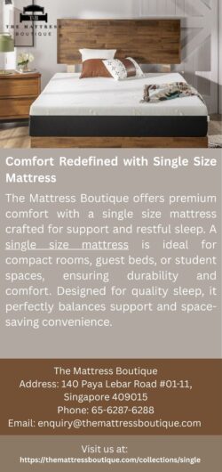 Comfort Redefined with Single Size Mattress
