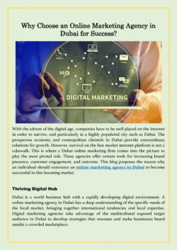 Why Choose an Online Marketing Agency in Dubai for Success?