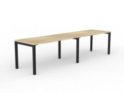 OL Axis 2-User Workspace – Oak Top with Black Frame
