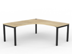 OL Axis Single 90° Corner Desk – Oak Top