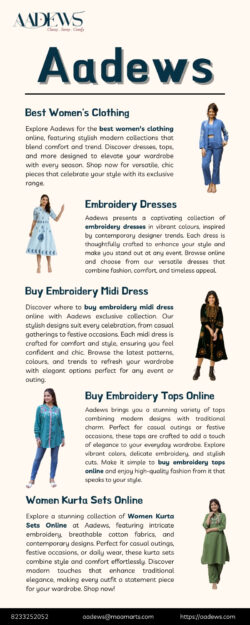 Beautiful Women Kurta Sets Online with Embroidery Cotton and Modern Touch