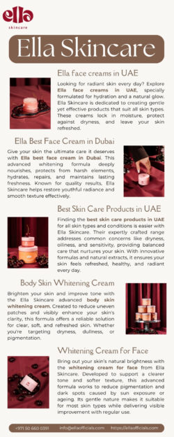 Find the Best Skin Care Products in UAE for All Skin Types and Conditions