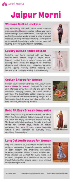 Explore Luxury Quilted Robes Cotton Range Perfect for Relaxing in Style