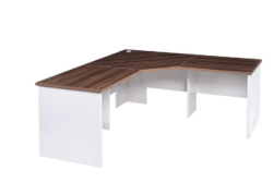 GP Office 3 Piece Corner Workstation with Casnan Top & White Bottom