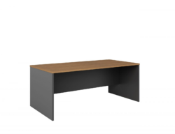 GP Rectangular Office Open Desk – Regal Walnut with Charcoal