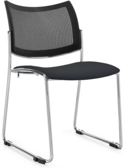 GP Element Chair with Upholstered Seat & Mesh Back