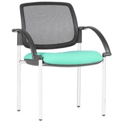 ST Maxi Mesh Back Hospitality Chair with 4 Legs – Chrome