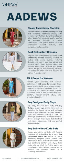 Buy Classy Embroidery Clothing Online for Beautifully Designed Traditional Wear