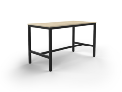 OL Axis Bar Leaner Table – Oak Top with Black Frame