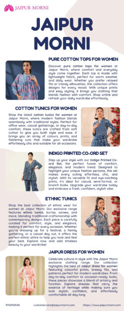 Shop the Best Collection of Ethnic Tunics for Stylish Women