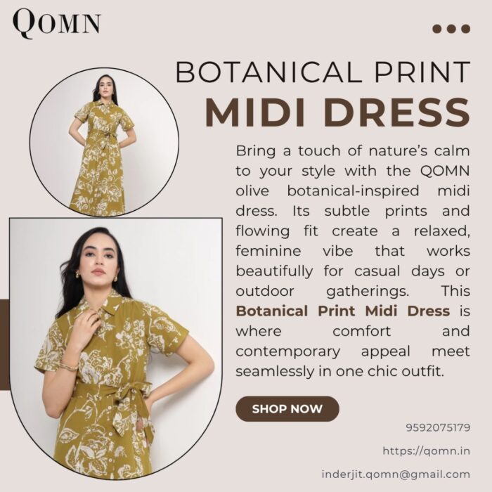 Discover the Charm of a Botanical Print Midi Dress for Effortless Style