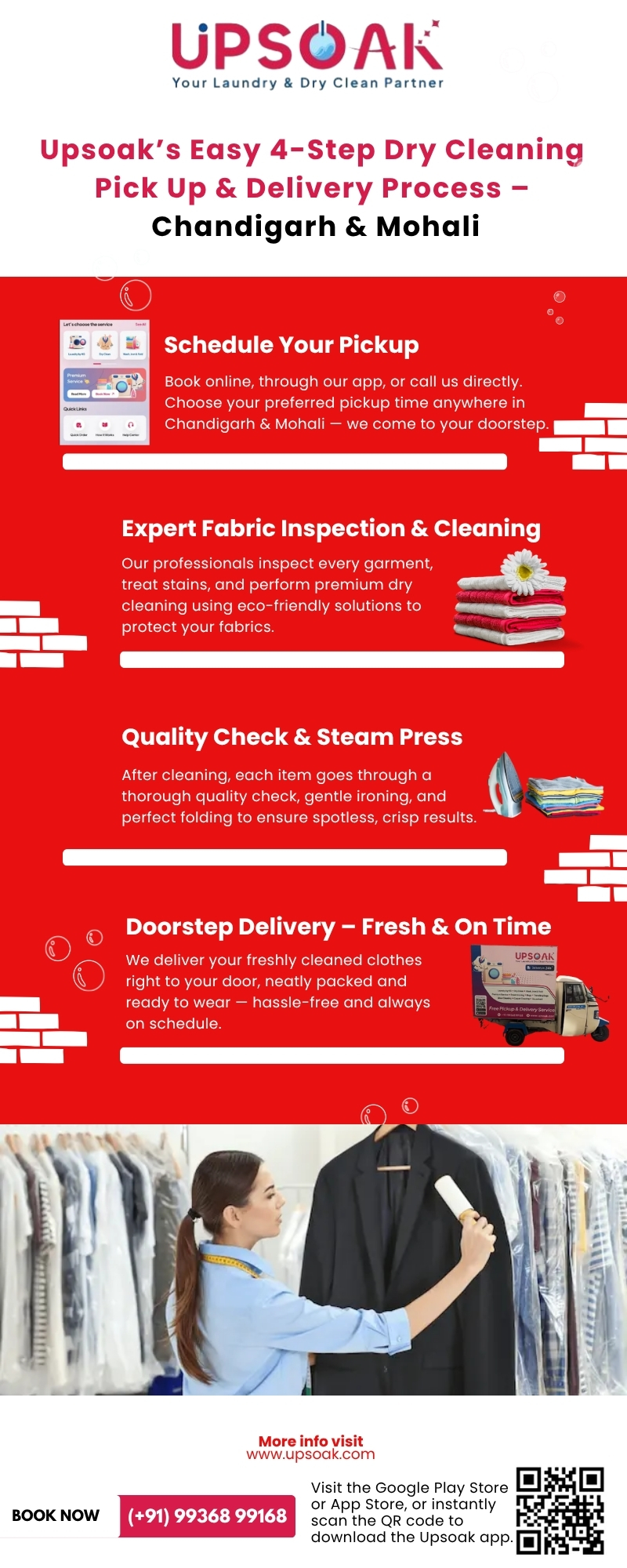 Express Dry Cleaning Pick Up and Delivery by Upsoak in Mohali & Chandigarh