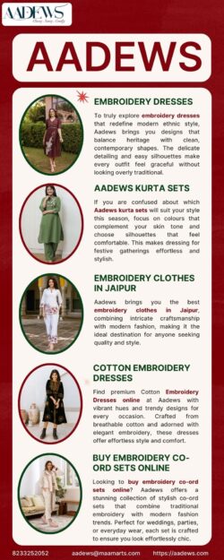 Discover Cotton Embroidery Dresses Online with Vibrant Colours and Chic Styles