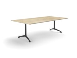 OL Modulus All Black Fixed Leg Meeting Table