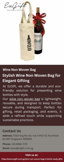 Stylish Wine Non Woven Bag for Elegant Gifting