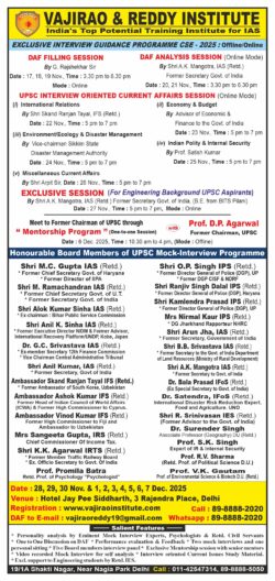 Best UPSC Mock Interview in Delhi – Vajirao and Reddy Institute