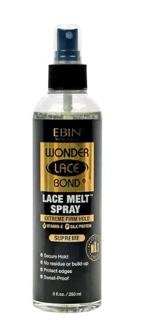 Ebin Lace melt spray for wig extreme firm hold | 250ml
