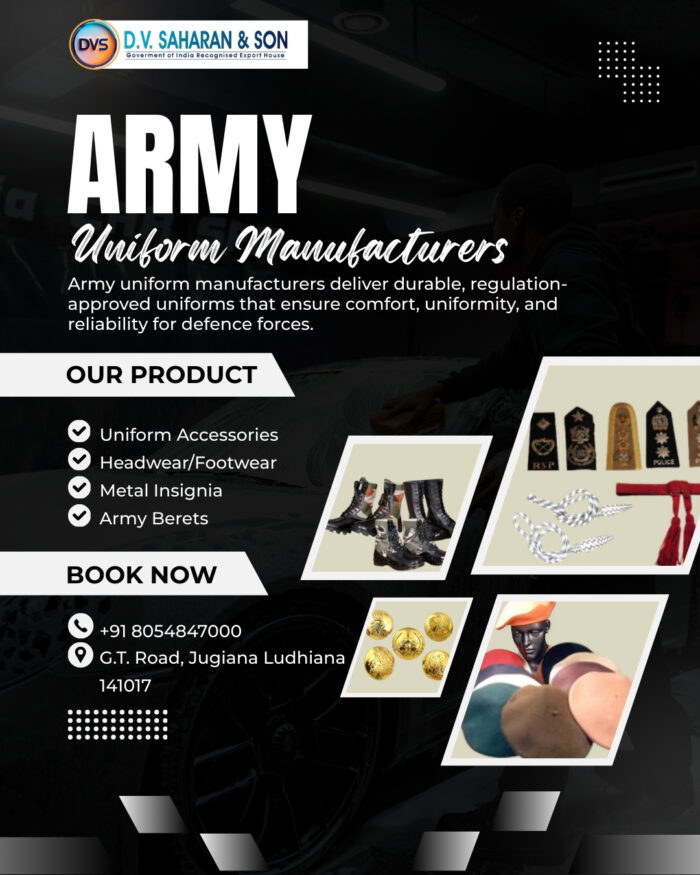 Leading Army Uniform Manufacturers & Military Accessories Supplier