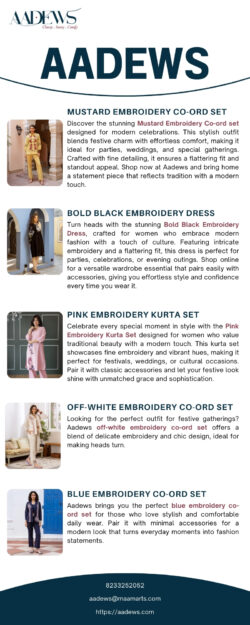 Elegant Mustard Embroidery Co ord Set Perfect for Parties and Celebrations