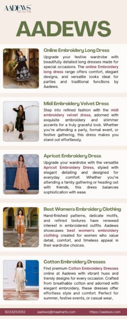 Buy Online Embroidery Long Dresses for Festive and Party Wear