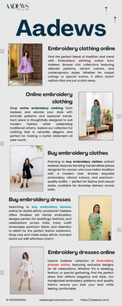 Browse Embroidery Dresses Online in Exclusive Styles Perfect for Any Celebration