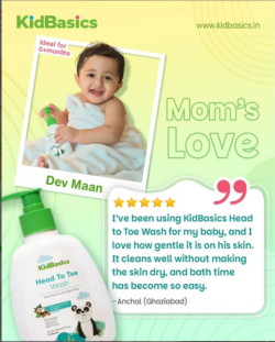 KidBasics Gentle Head To Toe Baby Wash: Pure Protection for Sensitive Skin