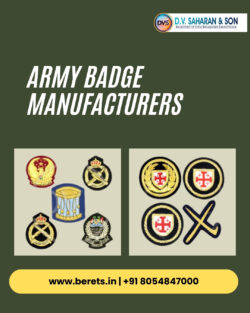 Embroidered Badges for Military, Police & Institutional Uniforms
